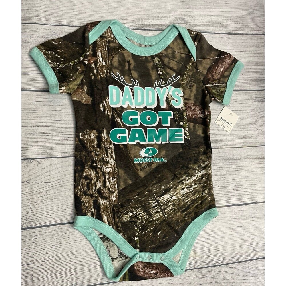 NEW! NWT Mossy Oak Hunting Toddler Onesie Bodysuit Clothes Outfit Size 24 months